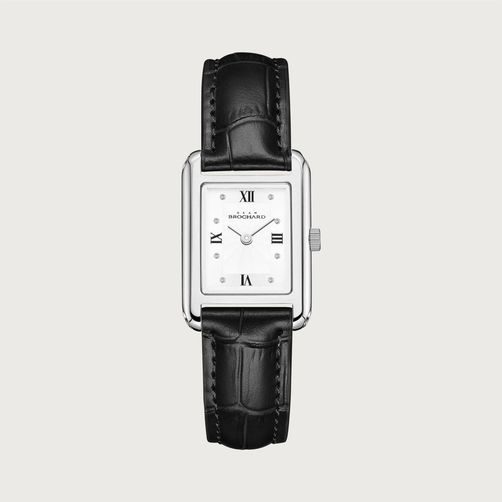 LUEUR CLASSIQUE ETOILES SILVER 23MM WITH MYSTERIEUX BLACK CROCO