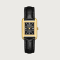 LUEUR CLASSIQUE ETOILES GOLD 23MM WITH MYSTERIEUX BLACK CROCO