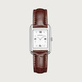 LUEUR CLASSIQUE ETOILES SILVER 23MM WITH TENTANT DARK BROWN CROCO