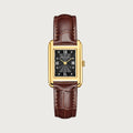 LUEUR CLASSIQUE ETOILES GOLD 23MM WITH TENTANT DARK BROWN CROCO