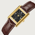 LUEUR CLASSIQUE ETOILES GOLD 23MM WITH TENTANT DARK BROWN CROCO