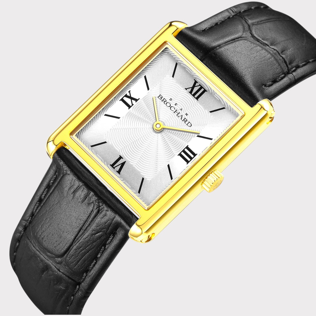 REVEUSE CLASSIQUE GOLD 26MM WITH MYSTERIEUX BLACK CROCO
