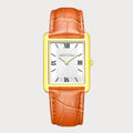 REVEUSE CLASSIQUE GOLD 23MM WITH SAVOUREUX LIGHT BROWN CROCO