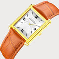 REVEUSE CLASSIQUE GOLD 23MM WITH SAVOUREUX LIGHT BROWN CROCO