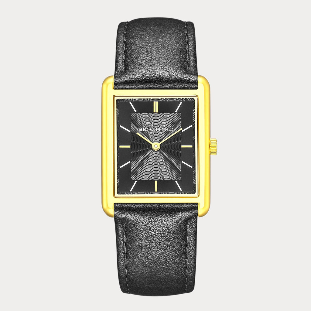 REVEUSE LEGENDE GOLD 23MM WITH SEDUISANT BLACK PLAIN
