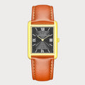 REVEUSE CLASSIQUE GOLD 23MM WITH SOPHISTIQUE LIGHT BROWN PLAIN