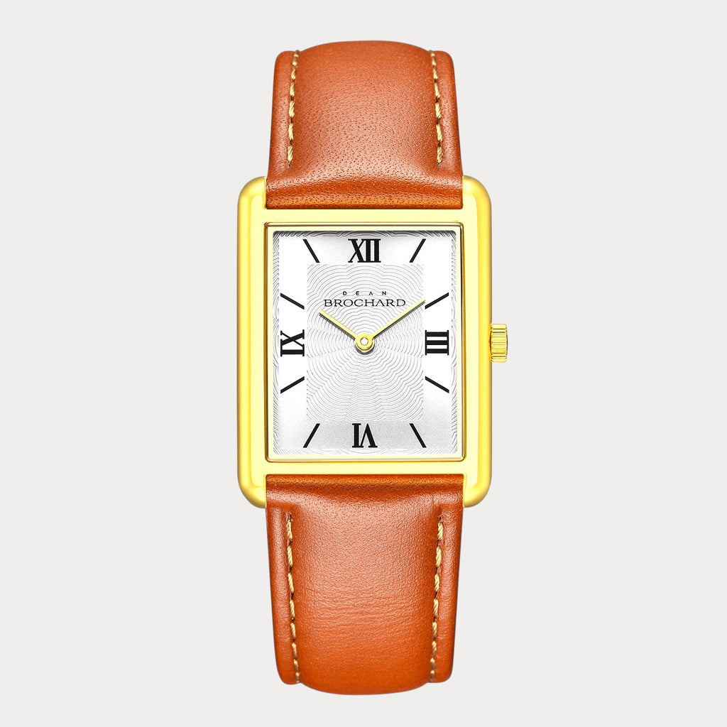 REVEUSE CLASSIQUE GOLD 26MM WITH SOPHISTIQUE LIGHT BROWN PLAIN