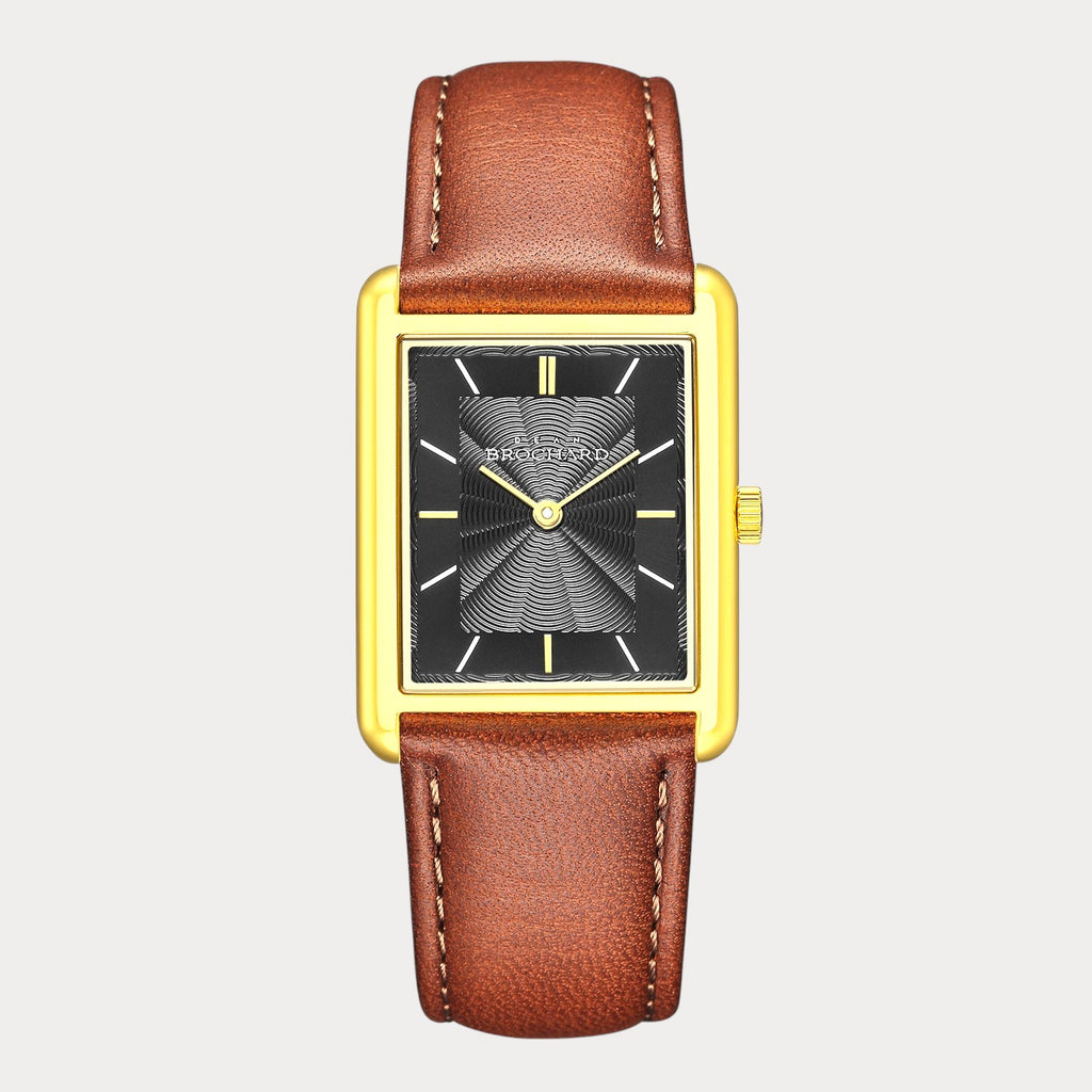 REVEUSE LEGENDE GOLD 23MM WITH IRRESISTIBLE DARK BROWN PLAIN