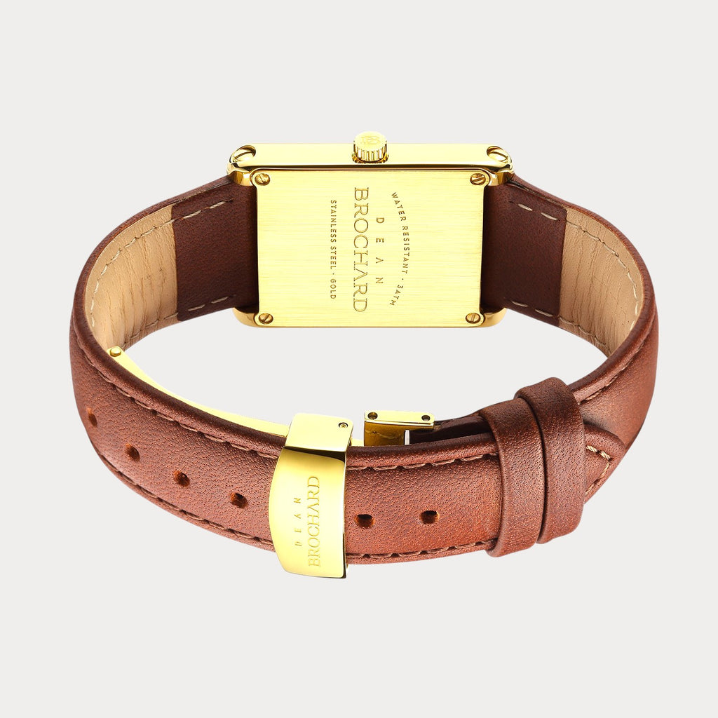 REVEUSE LEGENDE GOLD 23MM WITH IRRESISTIBLE DARK BROWN PLAIN