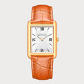 REVEUSE CLASSIQUE ROSE GOLD 23MM WITH SAVOUREUX LIGHT BROWN CROCO