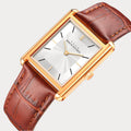 REVEUSE LEGENDE ROSE GOLD 23MM WITH TENTANT DARK BROWN CROCO