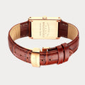 REVEUSE LEGENDE ROSE GOLD 23MM WITH TENTANT DARK BROWN CROCO
