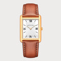 REVEUSE CLASSIQUE ROSE GOLD 23MM WITH IRRESISTIBLE DARK BROWN PLAIN