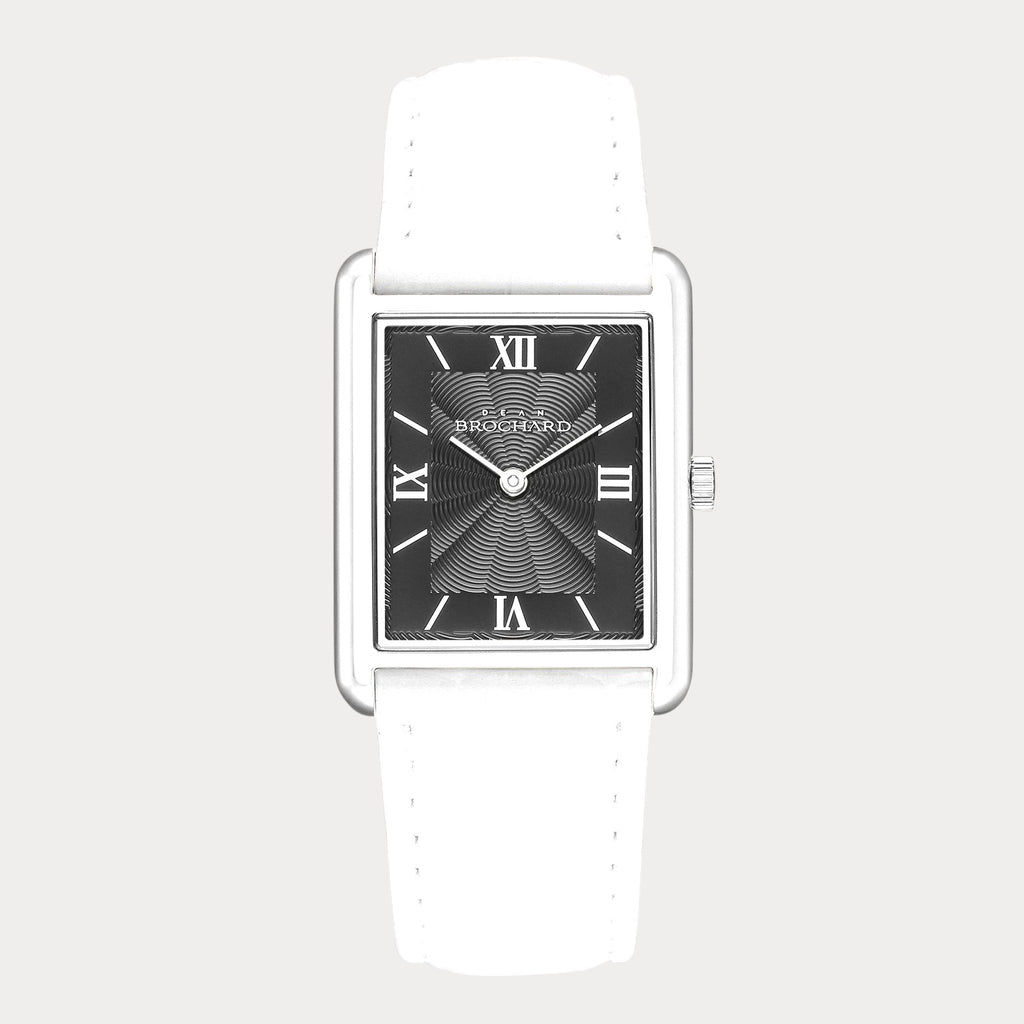 REVEUSE CLASSIQUE SILVER 23MM WITH ENSOLEILLE WHITE  CROCO