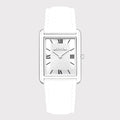 REVEUSE CLASSIQUE SILVER 23MM WITH AGREABLE WHITE PLAIN