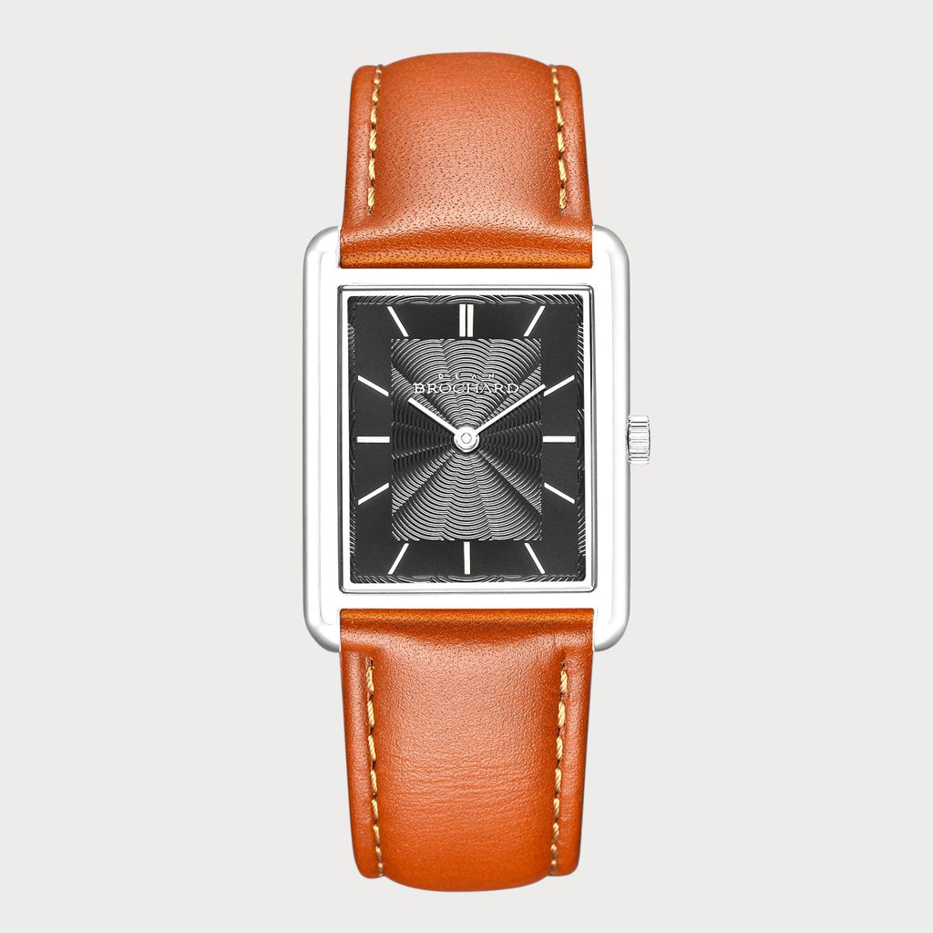 REVEUSE LEGENDE SILVER 23MM WITH SOPHISTIQUE LIGHT BROWN PLAIN