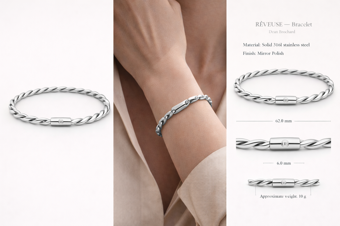 RÊVEUSE Twisted Bracelet - Stainless Steel