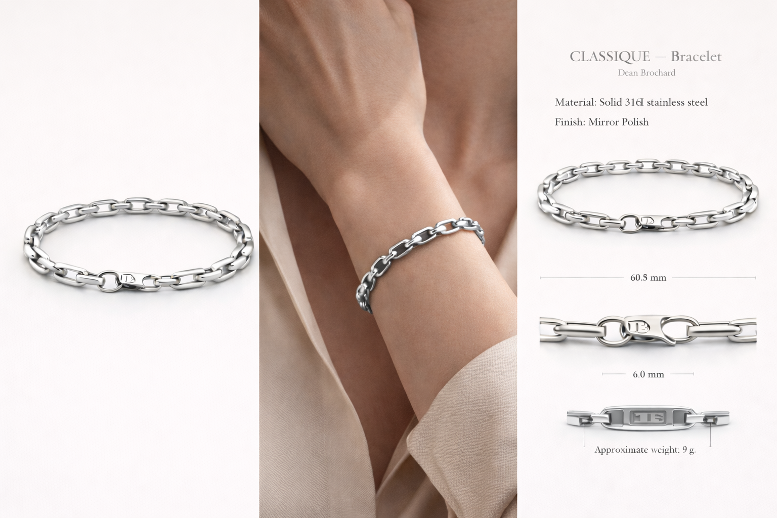 CLASSIQUE Chain Bracelet - Stainless Steel