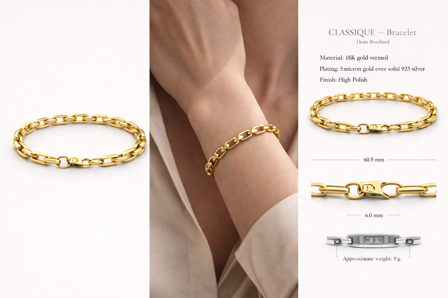 CLASSIQUE Chain Bracelet - 18K Gold Vermeil